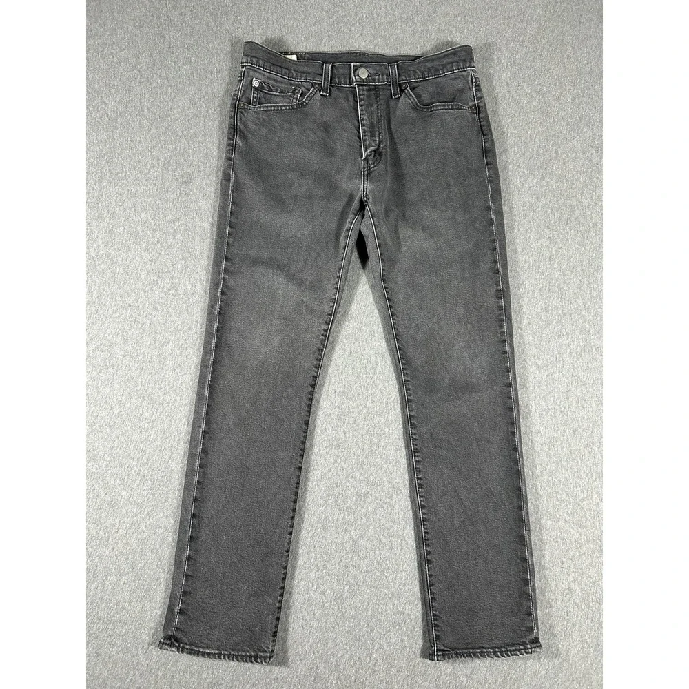 Levi's 511‎ Big E Premium Slim Fit Stretch Jeans Faded Black Denim Men's 33x30